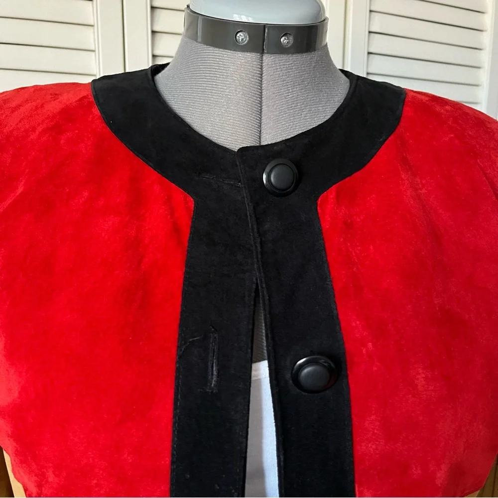 Vintage suede Colourblock jacket M - Picture 3 of 11